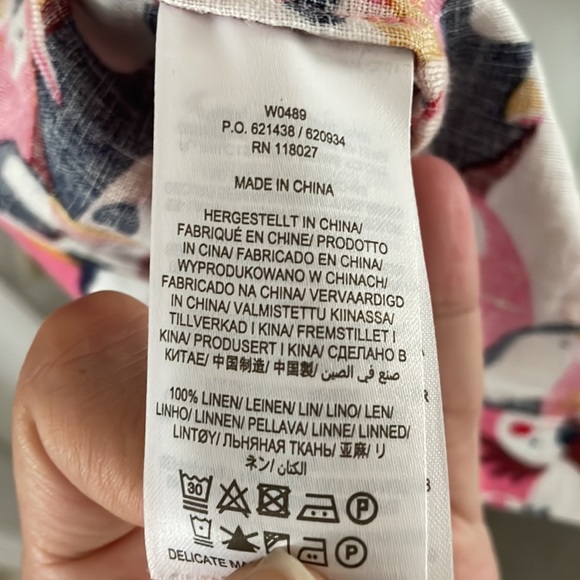 Boden parrot print linen mini dress - Picture 7 of 7